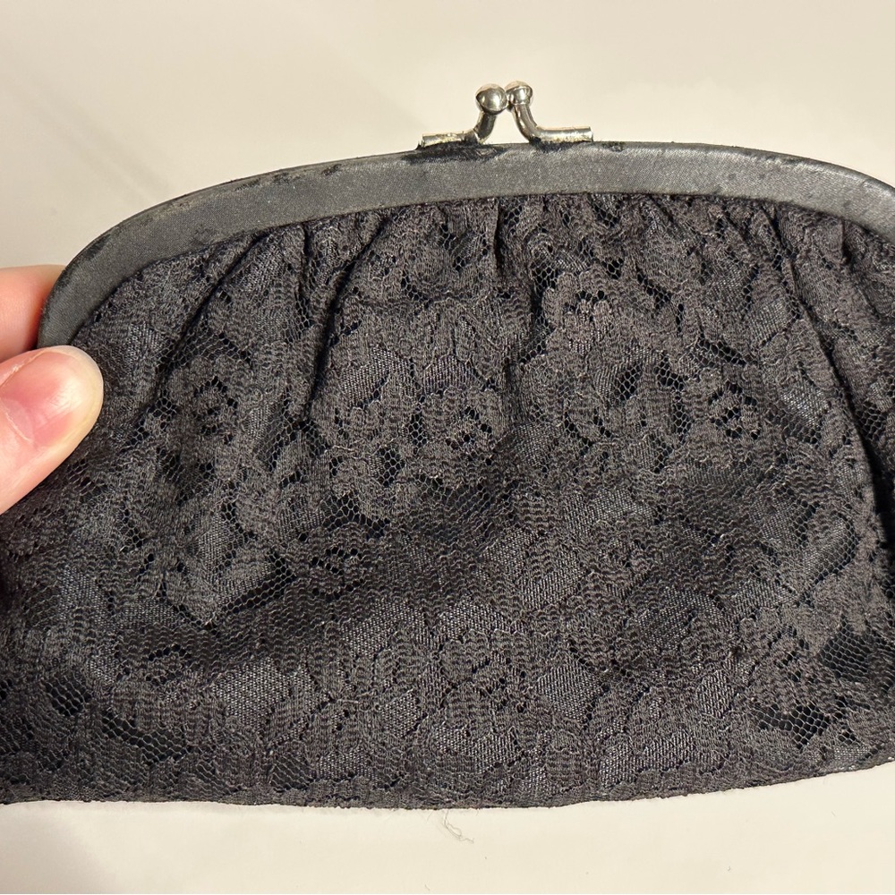 Vintage Black Lace Clutch - Picture 2 of 7